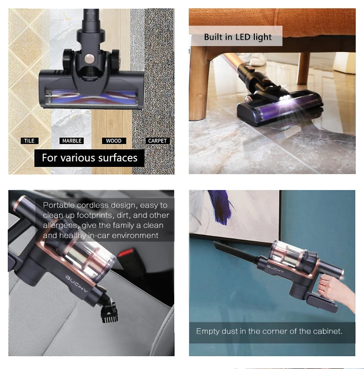 Aspirateur Strong Suction 22000PA High Quality Powerful Portable Handheld Vaccum Cleaner Cyclone Stick Battery Cordless Vacuum