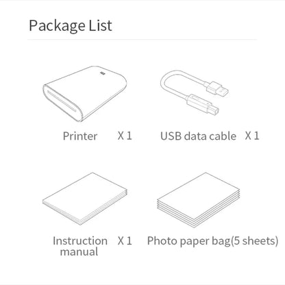 Xiaomi Mijia AR Pocket Photo Printer 300dpi Bluetooth 5.0 With DIY Share 500mAh Portable Smart Printer With Mijia APP