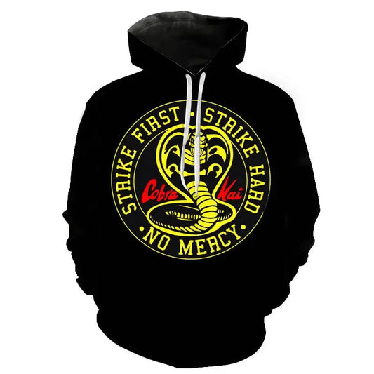 Nieuwe Cobra Kai 3d Geprint Casual Hoodies Mannen Vrouwen Kinderen Mode Pullover Jongen Kinderen Sweatshirts Streetwear Kleding Tops